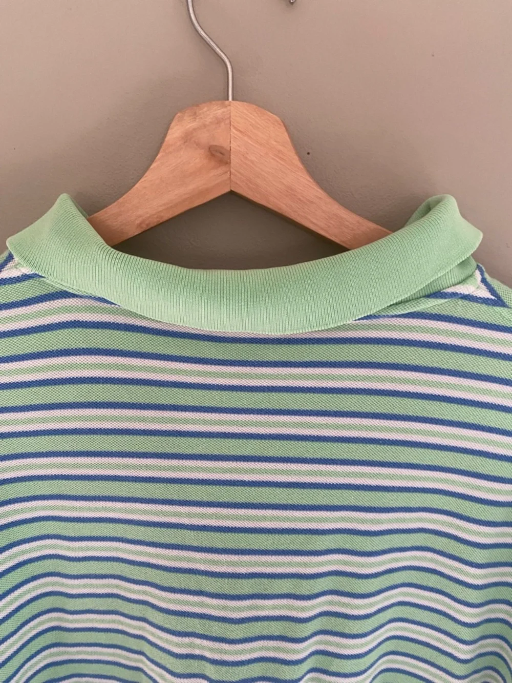 Polo by Ralph Lauren Mint and Blue Striped Polo